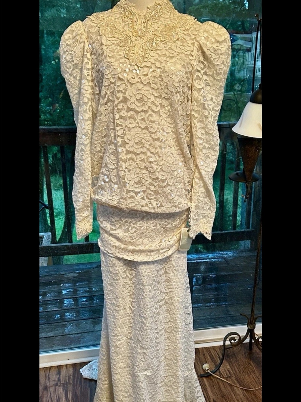 Alfred Angelo Vintage Laced Wedding Dress Size 10 Made In The USA